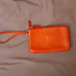 Coach Double zipper wristlet wallet